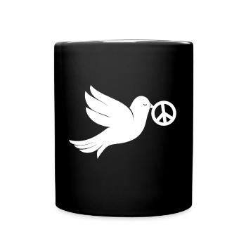 Signe de paix de la colombe de la paix - Mug uni - noir - Devant
