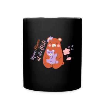 Meine Mama ist die beste Geschenk Mutti Mutter - Tasse einfarbig - Schwarz - Vorne