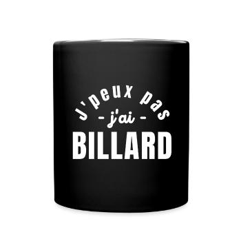 Billard, jouer au Billard, fan de billard - Mug uni - noir - Devant