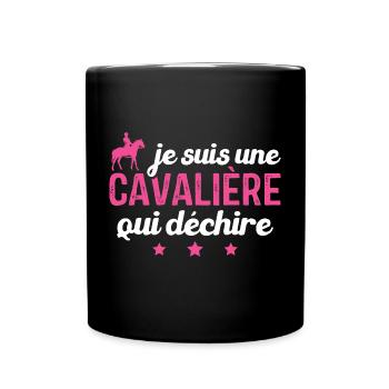 Je Suis Une Cavalière Qui Déchire Cadeau - Mug uni - noir - Devant