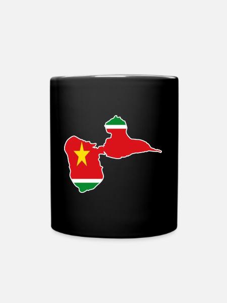 Carte Guadeloupe couleur drapeau Gwada - Mug uni - noir