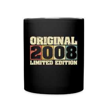2008 Original Vintage Rétro Anniversaire - Mug uni - noir - Devant