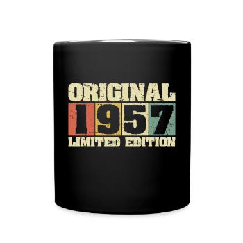 1957 Original Vintage Rétro Anniversaire - Mug uni - noir - Devant