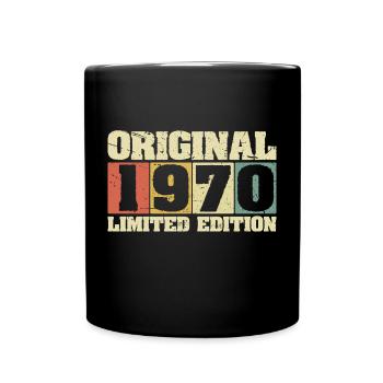1970 Original Vintage Rétro Anniversaire - Mug uni - noir - Devant