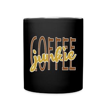 Coffee drinker coffee saying coffee lover - Full Colour Mug - black - Front