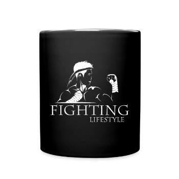 Muay Thai Lifestyle Arts Martiaux Symbole Symbole Symbole Logo - Mug uni - noir - Devant