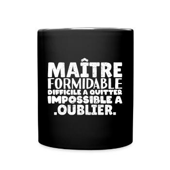 Cadeau Maitre Maître Fin d'Année Scolaire école - Mug uni - noir - Devant