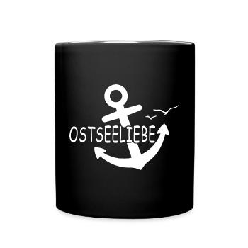 Ostseeliebe - der vergessene Anker - Tasse einfarbig - Schwarz - Vorne