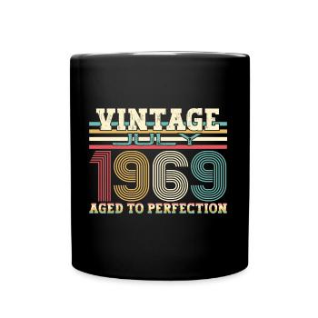 Vintage July 1969 53rd birthday Men 53 years - Full Colour Mug - black - Front