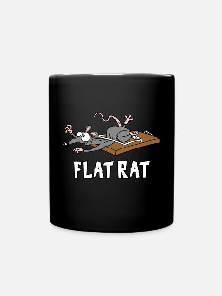 Flat Rat - Tasse einfarbig - Schwarz