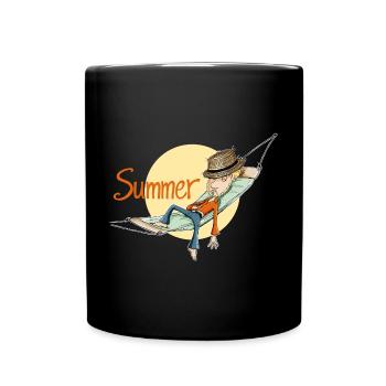 summer - Tasse einfarbig - Schwarz - Vorne