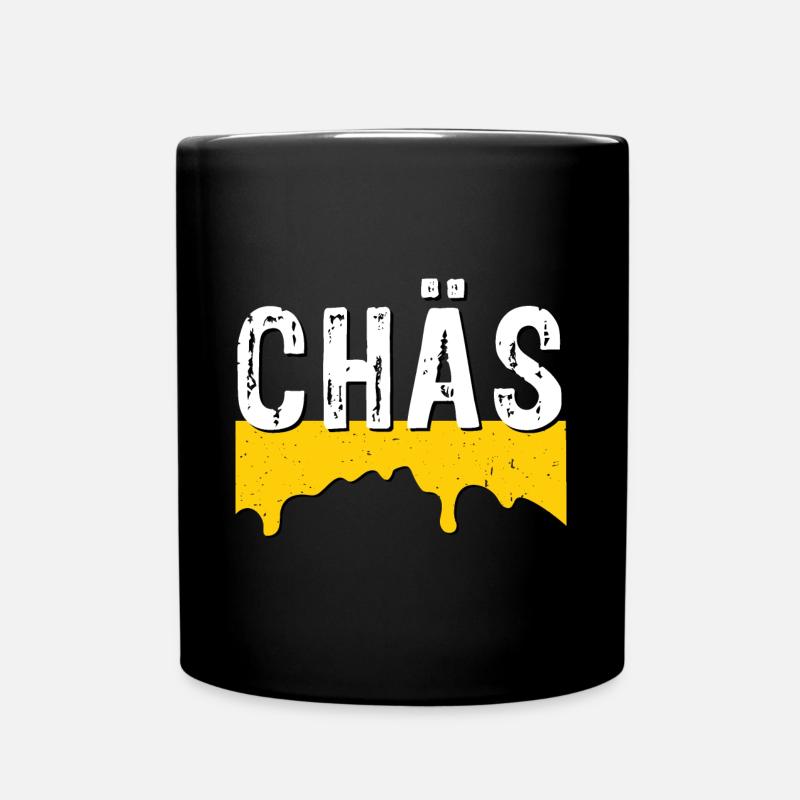 Chäs (SWISS CHEESE) - Tasse einfarbig - Schwarz