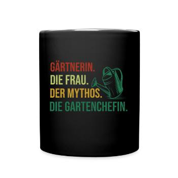 Gärtnerin Garten Gartenarbeit Gartenarbeit Gießen - Tasse einfarbig - Schwarz - Vorne