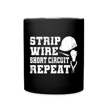 Elektrotechniker Zitat - Tasse einfarbig - Schwarz - Vorne