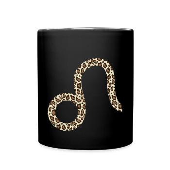 Signe du zodiaque Lion - Mug uni - noir - Devant
