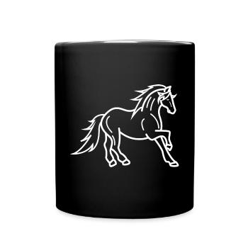 Icelandic Horses Foals Horse Love Gallop Horses - Full Colour Mug - black - Front