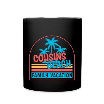 Cousins Beach - Full Colour Mug - black - Front