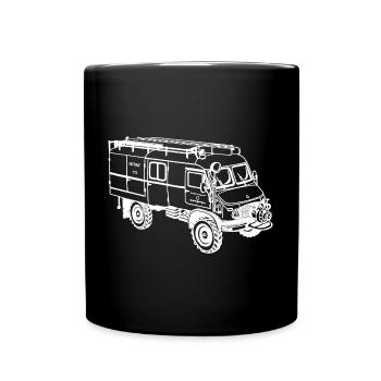 Unimog - Oldtimer - Tout-terrain - Pompiers - Mug uni - noir - Devant
