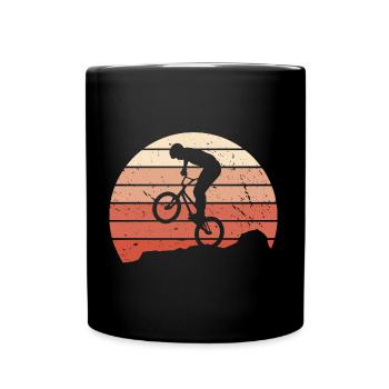 BMX Fahrrad Retro Desig Freestyle BMX Kinder Jungs - Tasse einfarbig - Schwarz - Vorne
