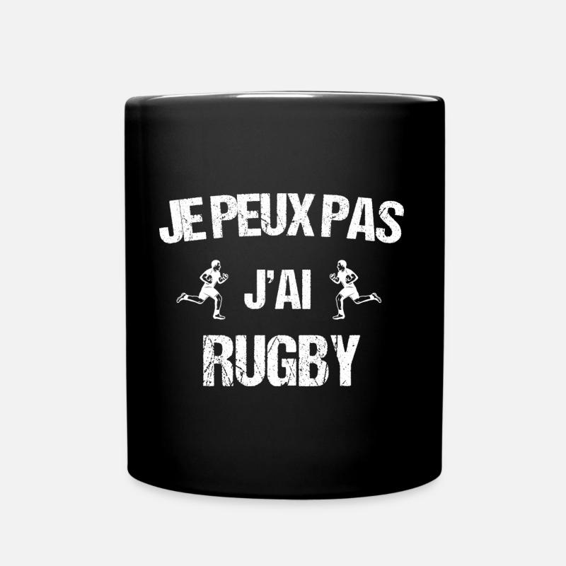 Je peux pas j ai rugby - Mug uni - noir