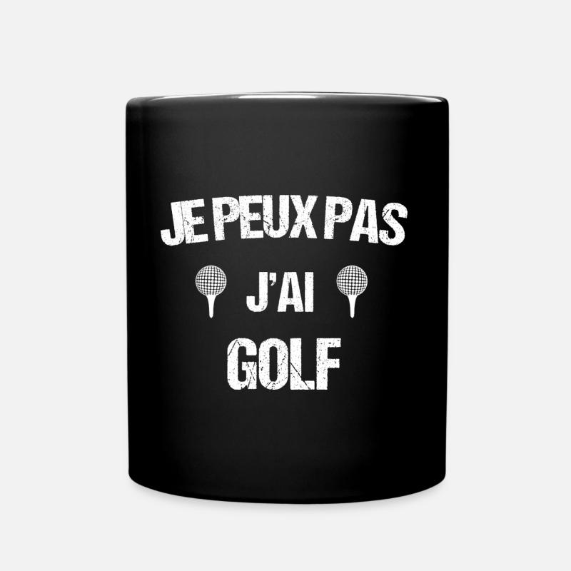 Je peux pas j ai golf - Mug uni - noir