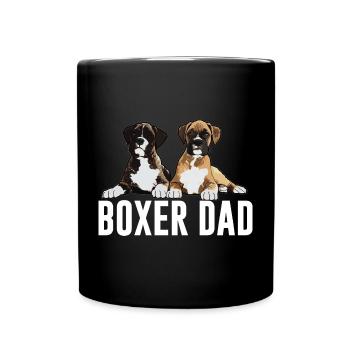 Boxer Hund Boxer Papa - Tasse einfarbig - Schwarz - Vorne