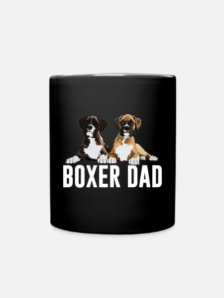 Boxer Hund Boxer Papa - Tasse einfarbig - Schwarz