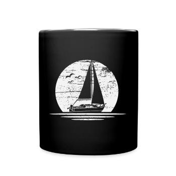 Voilier Marins Marins Voiliers Plaisanciers - Mug uni - noir - Devant