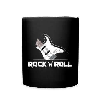 e guitar Symbol Gitarre music musician rock n roll - Tasse einfarbig - Schwarz - Vorne