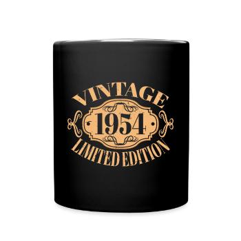 Jahrgang 1954 70. Geburtstag Männer Frauen 70 Jahre alt - Tasse einfarbig - Schwarz - Vorne