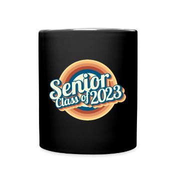 Cadeau de fête de remise des diplômes rétro de la classe senior de 2023 - Mug uni - noir - Devant