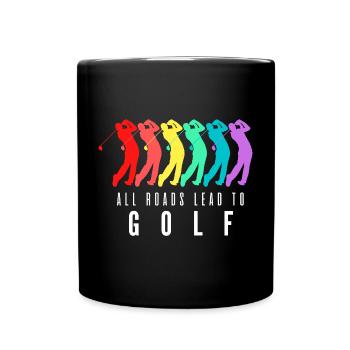 All Roads Lead to Golf - Mug uni - noir - Devant