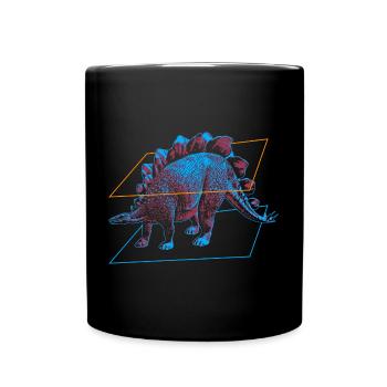 Stegosaurus Dinosaur - Full Colour Mug - black - Front