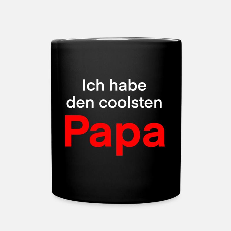 Den coolsten Papa - Tasse einfarbig - Schwarz