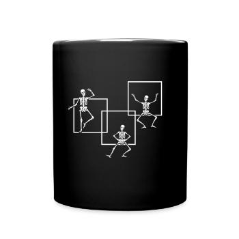 skeleton gothik aesthetic halloween-party skelett - Tasse einfarbig - Schwarz - Vorne