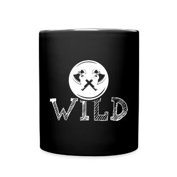 Wild Wilderness Viking Viking Axe Illustration Logo - Mug uni - noir - Devant
