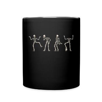 Halloween skeleton dance humor gift Halloween - Full Colour Mug - black - Front
