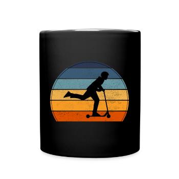 Stunt Scooter Freestyle Scootering Vintage Retro - Tasse einfarbig - Schwarz - Vorne