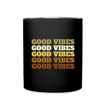 Good Vibes - Tasse einfarbig - Schwarz - Vorne