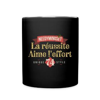 Needyminset La réussite aime l'effort unique style - Mug uni - noir - Devant