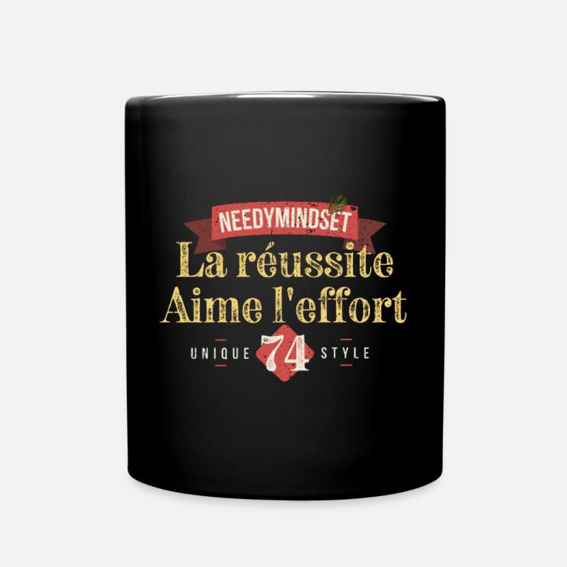 Needyminset La réussite aime l'effort unique style - Mug uni - noir