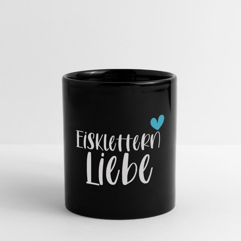 Klettern Eisklettern Liebe Eispickel Geschenk Tasse einfarbig