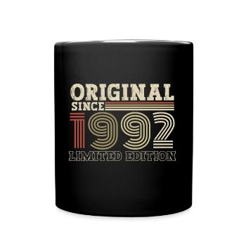 Original since 1992 vintage birthday gift - Full Colour Mug - black - Front
