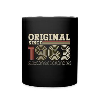 Original since 1963 vintage birthday gift - Full Colour Mug - black - Front