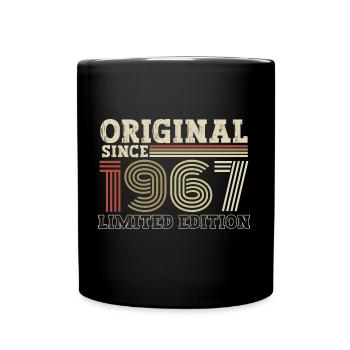 Original seit 1967 Jahrgang Geburtstag Geschenk - Tasse einfarbig - Schwarz - Vorne