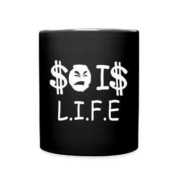 So ist das Leben - Tasse einfarbig - Schwarz - Vorne
