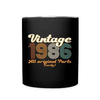 Cadeau original vintage 1986 36ème anniversaire - Mug uni - noir - Devant