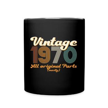 Original vintage 1970 cadeau de 52ème anniversaire - Mug uni - noir - Devant