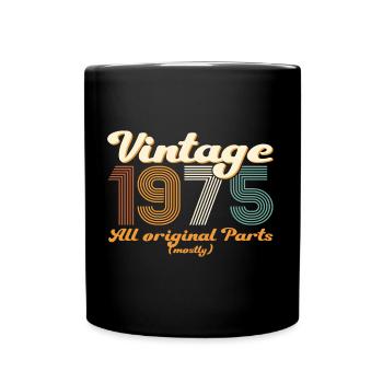 Cadeau original vintage 1975 47ème anniversaire - Mug uni - noir - Devant