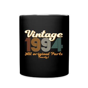 Original vintage 1994 28th birthday gift - Full Colour Mug - black - Front